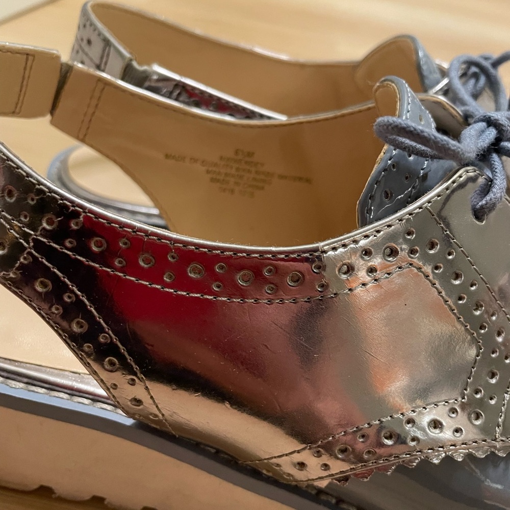 Nine West Silver & blue Women's Flats